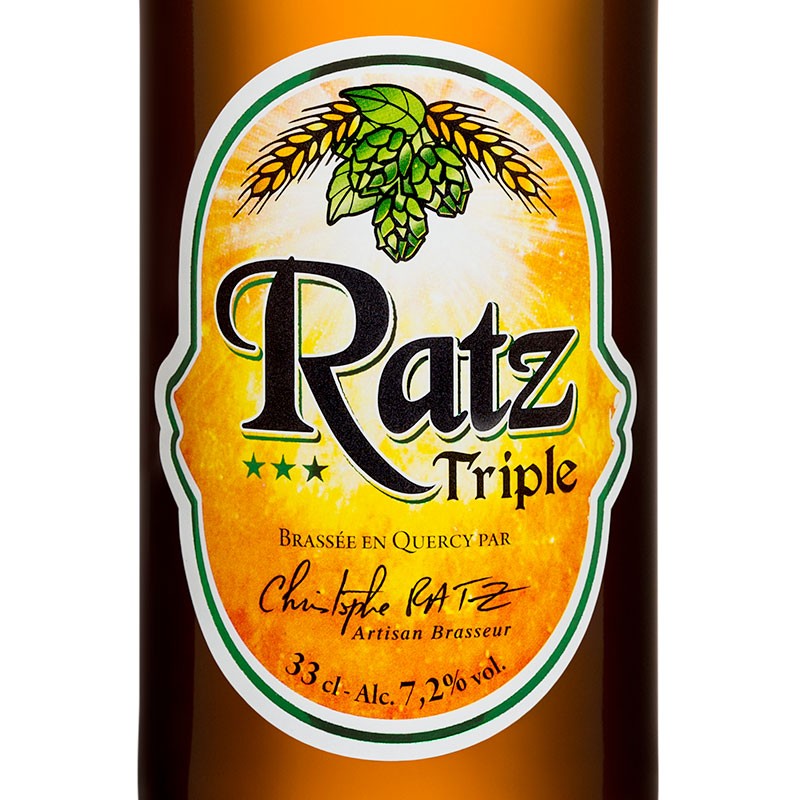étiquette bière RATZ Triple - 33 cl