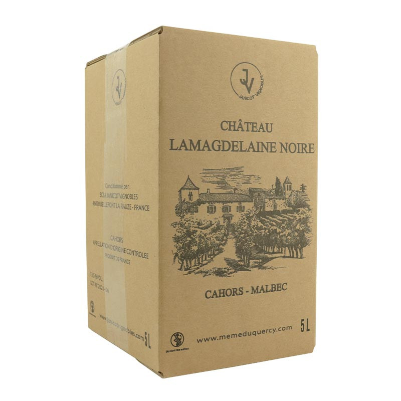 BIB de 5 litres de vin de Cahors AOC Château Lamagdelaine Noire Malbec