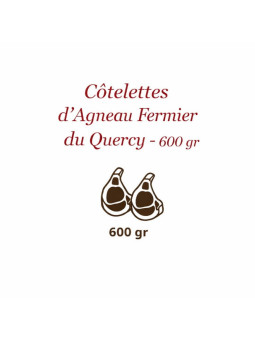 Côtelettes d'Agneau Fermier du Quercy - 600 gr