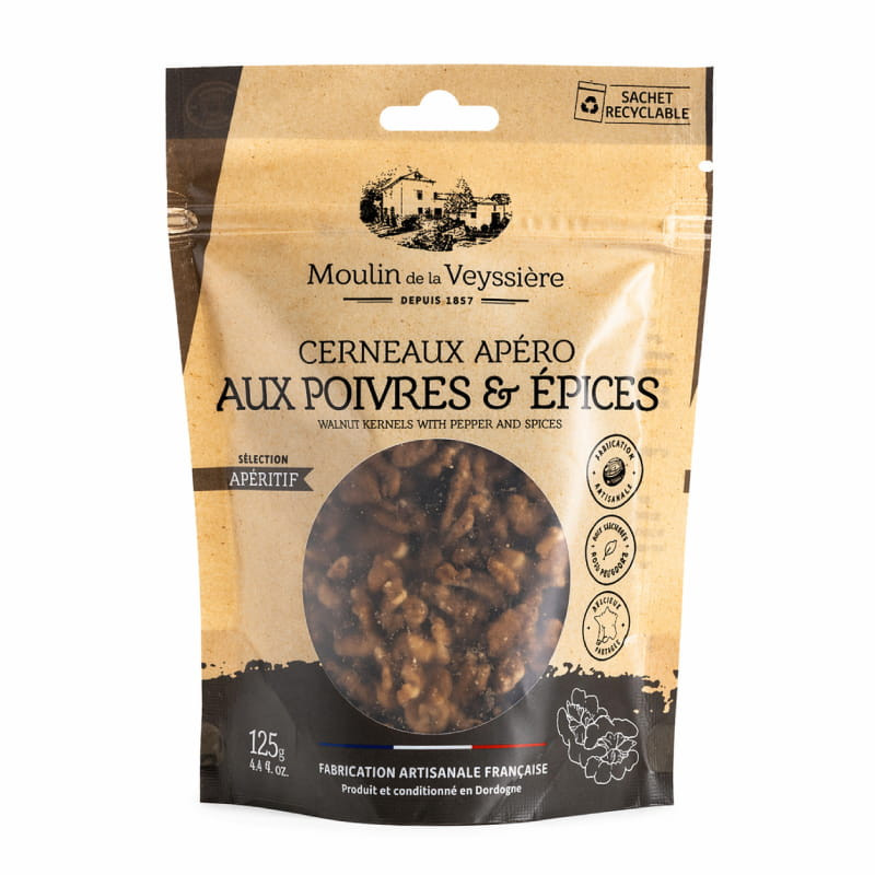 Cerneaux de noix aux poivres & épices Moulin de la Veyssière