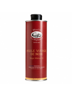 Huile vierge de noix - bidon 50cl -Moulin de la Veyssière
