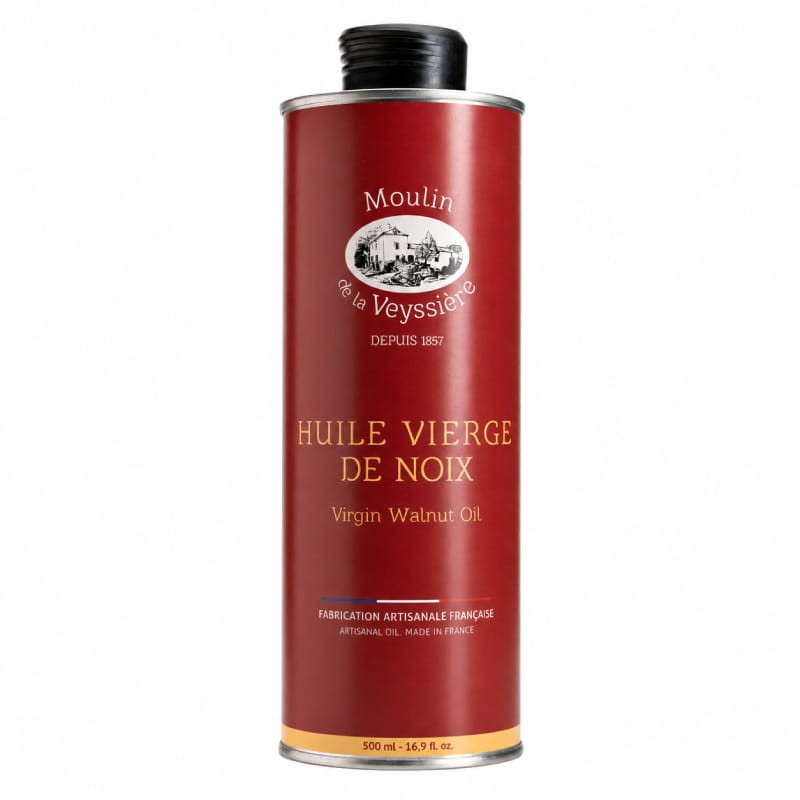 Huile vierge de noix - bidon 50cl -Moulin de la Veyssière