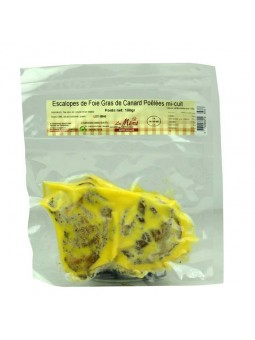 Escalopes de foie gras de canard poêlée mi-cuit - 100 gr
