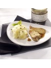 Assiette d'escalopes de foie gras de canard sauce aux truffes