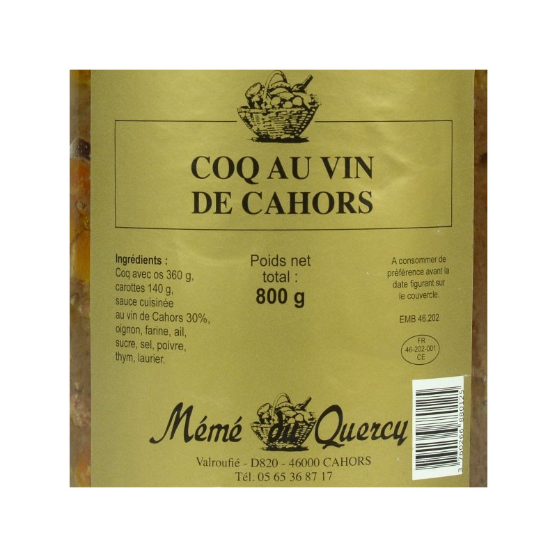 Coq au Vin de Cahors - 800 gr
