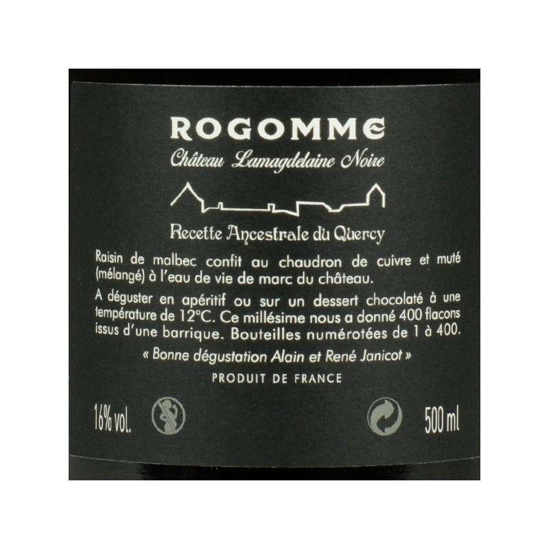 Rogomme Château Lamagdelaine Noire - 50 cl