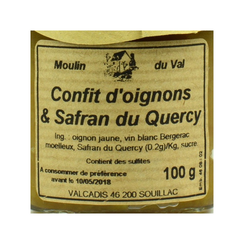 Confit d'oignons & safran du Quercy - 100 gr