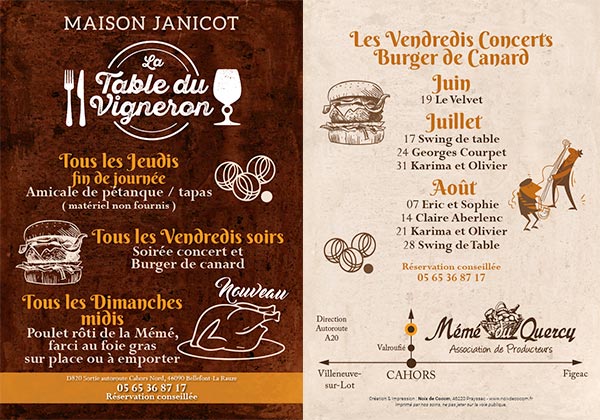 concerts et soirées à la table du vigneron