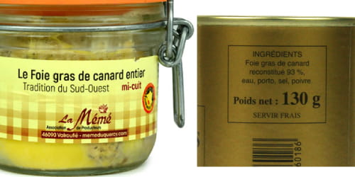 étiquettes fois gras